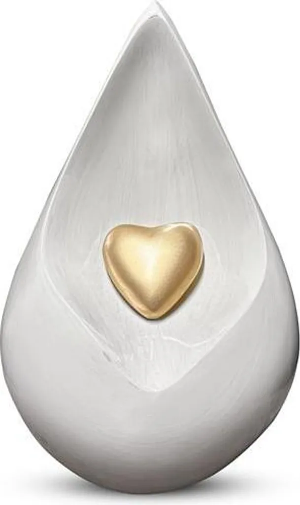 Urne Funéraire Cinéraire en Aluminium Blanc - Design Moderne 2 Litres