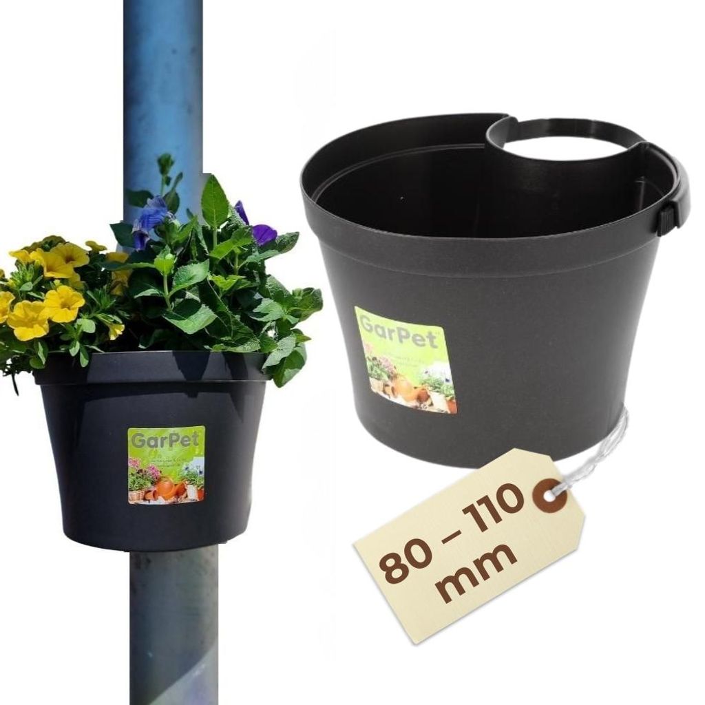 Blumentopf für Regenrohr Fallrohr Blumentopf Regenrohr Pflanzengefäß Regenrinne Fallrohrpflanzgefäß Pflanztopf für Pfosten Säulentopf Hänge...