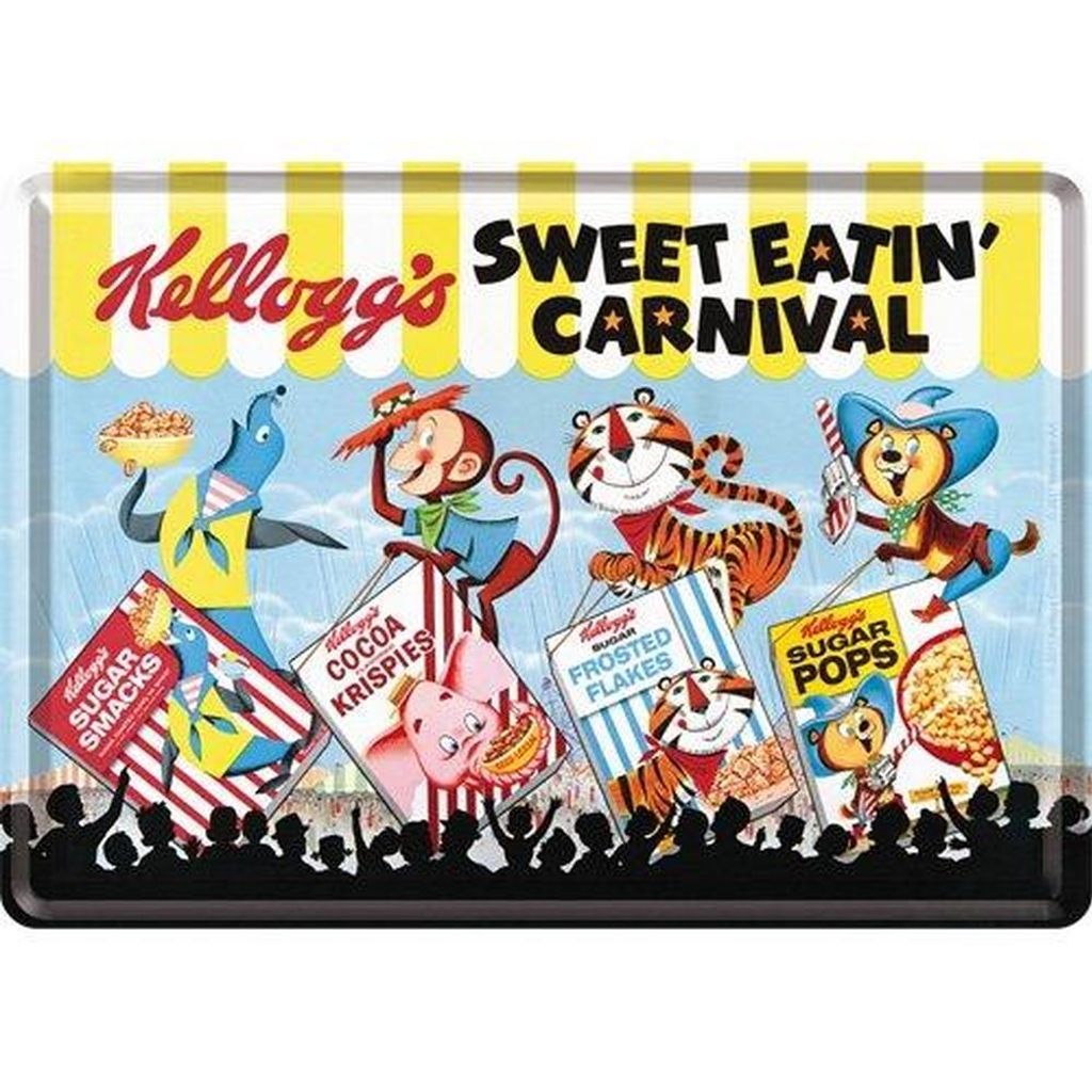 Nostalgic-Art - Blechpostkarte - Kellogg's - Sweet Eatin Carnival