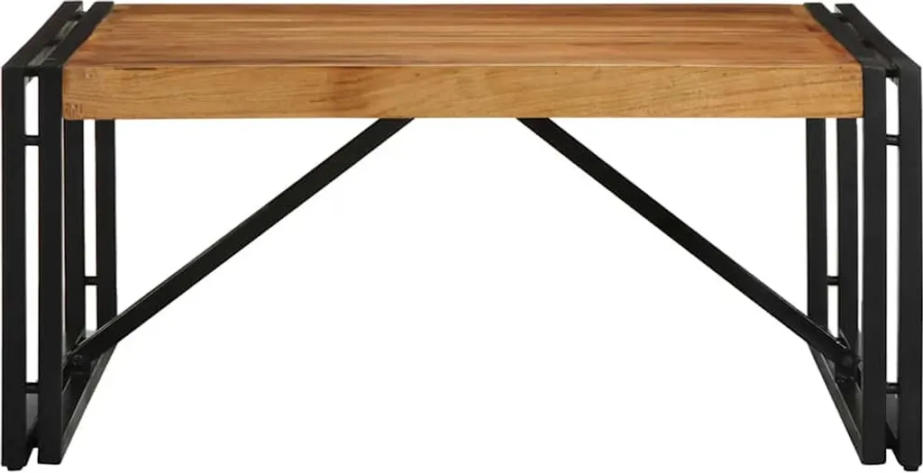 SYFAX™ Tavolino Salotto 80x80x35 Acacia Massello: Vero Legno Naturale