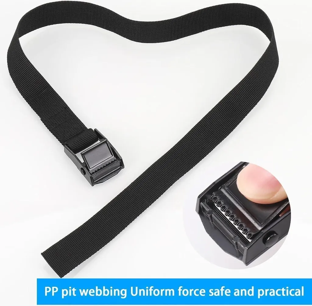 Sangle de fixation réglable 65cm en Noir - Pack de 10 pour Bagages