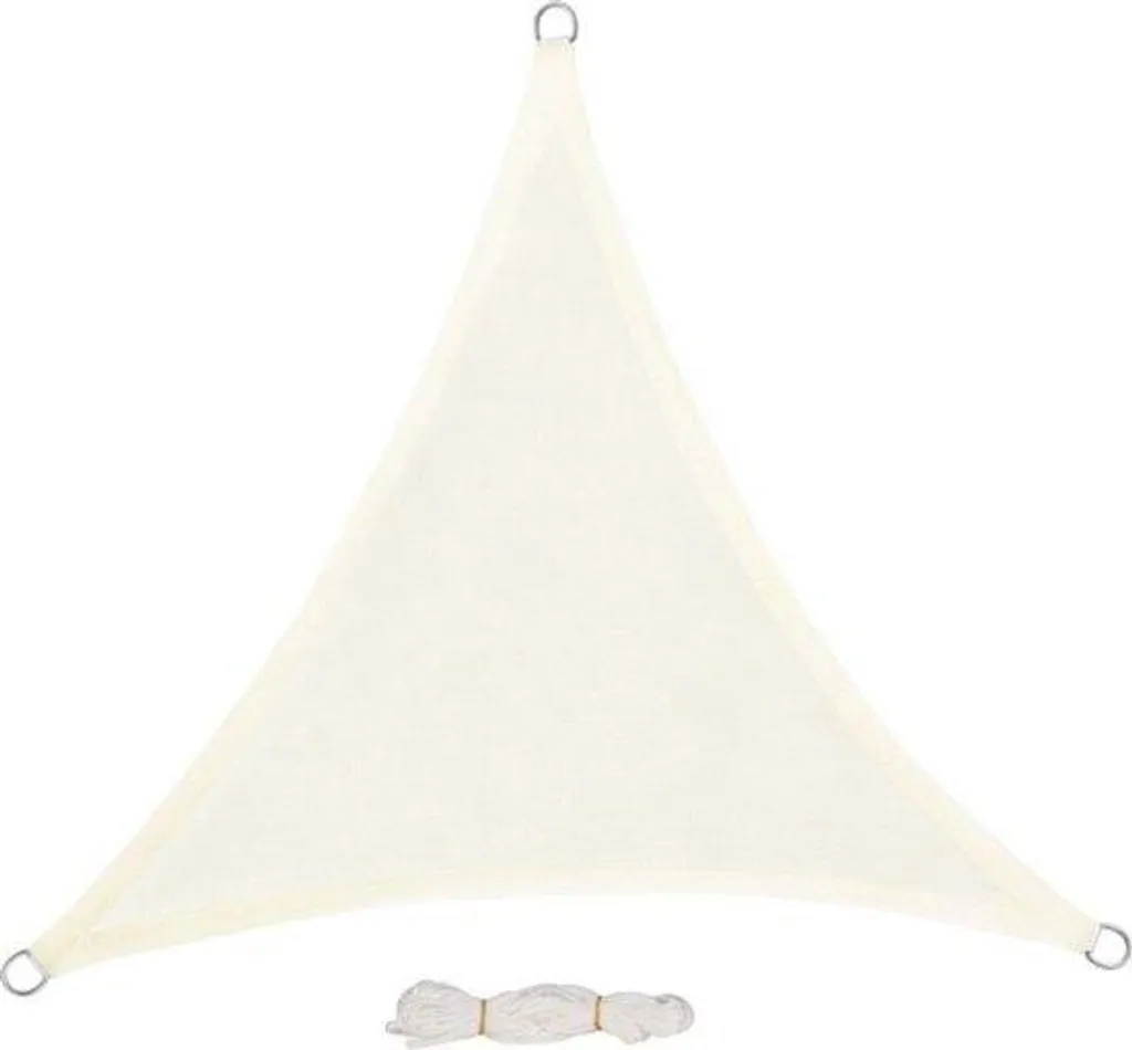 Toile d'ombrage triangulaire 5x7x7m crème respirante anti-UV de qualité