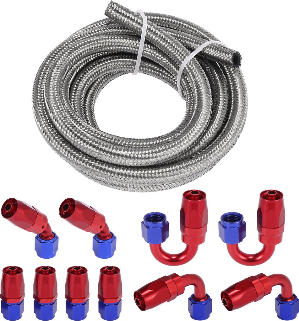 Auto CPE Ölschlauch Geflochten 10ft 3/8" Kraftstoffleitung mit AN6 Endfitting