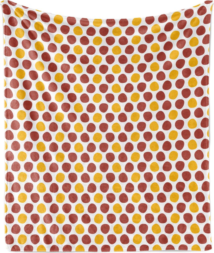 ABAKUHAUS Abstrakt Weich Flanell Fleece Decke, Die Wiederholung Runde Blots auf einem einfarbigen Hintergrund Spotted Animal Print, 175 x 230 cm, E...