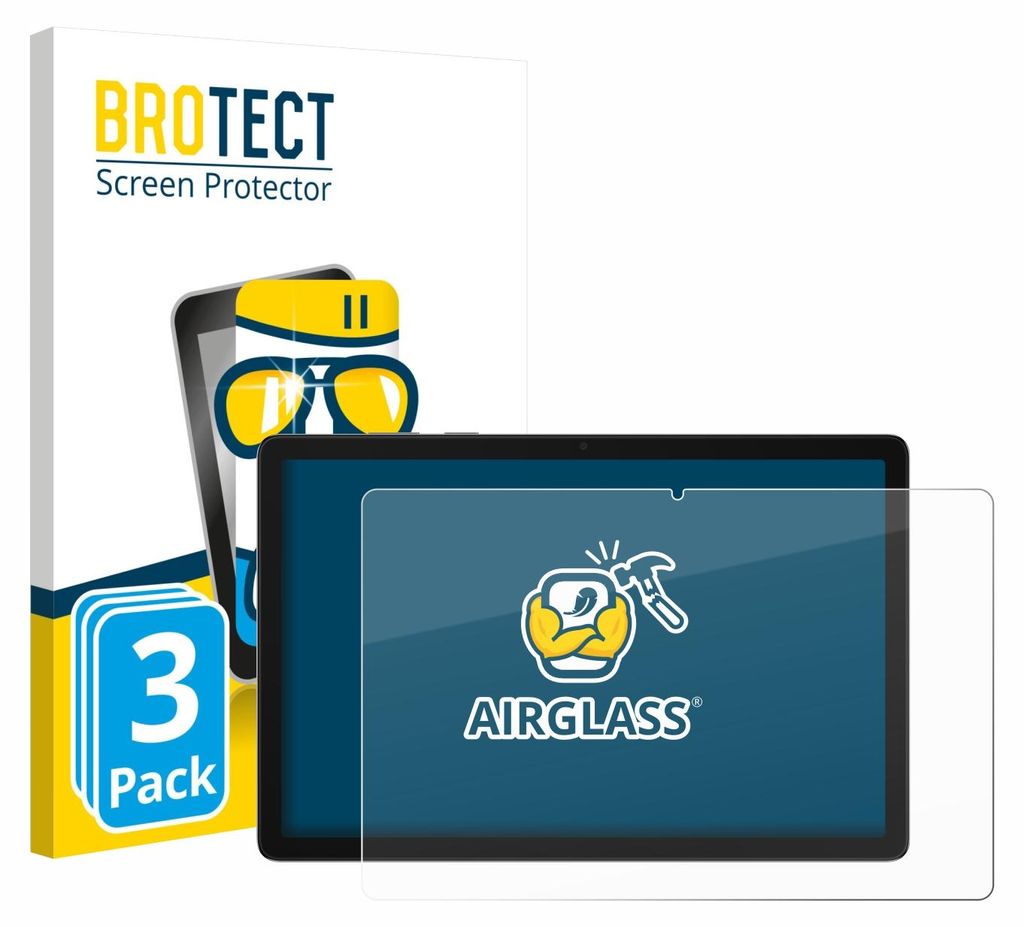 3x BROTECT Schutzglas für Samsung Galaxy Tab A11 Plus 5G 11" Enterprise Edition Schutzfolie Panzer Folie Glas Display Schutz klar
