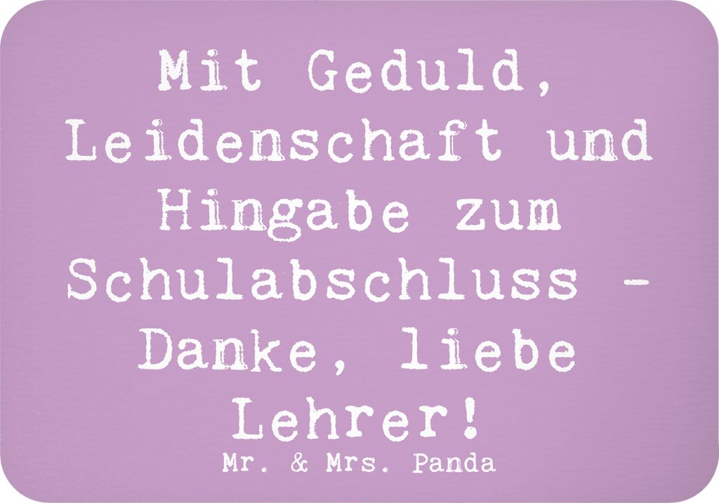 Mr. & Mrs. Panda magnet Spruch Danke Lehrer - Lavendeltraum - Geschenk, Appreciation, Aufmerksamkeit, Lehrerzitat, sagen, haftmagnet, Bedanken, Lei...