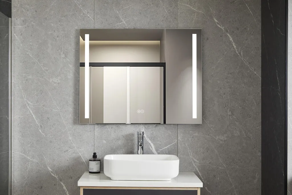 Miroir LED Frameless 60x100cm bicolore 30W avec éclairage modulable