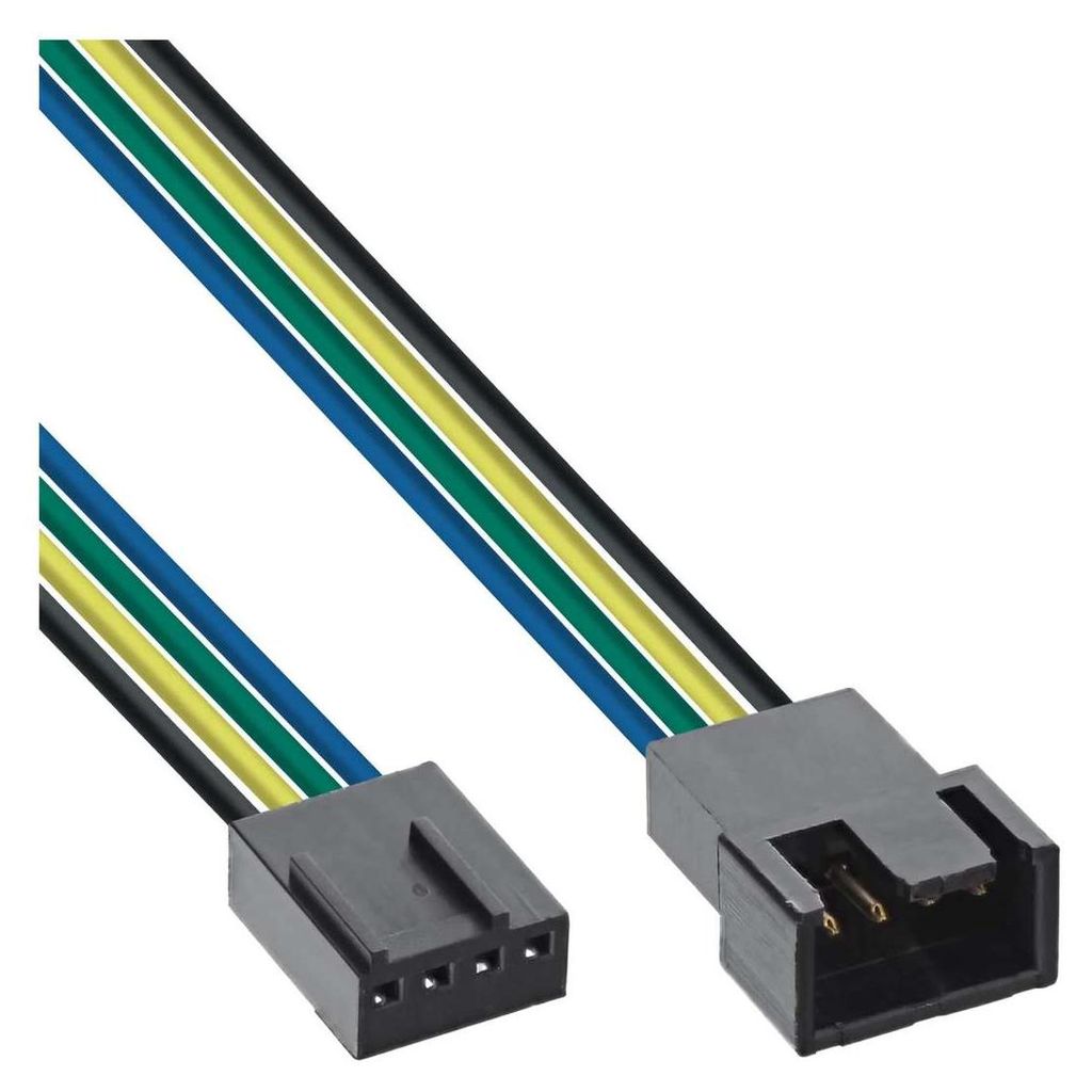 InLine Lüfterkabel Verlängerung PWM, 4pol Molex Stecker / Produktbild 