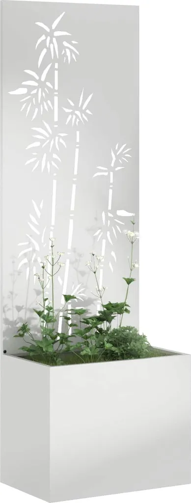 vidaXL Schermo privacy da giardino in tela argento 50 x 140 cm Acciaio zincato