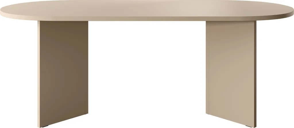 Grande table de repas ovale 90x204 cm OVO coloris Cappuccino moderne