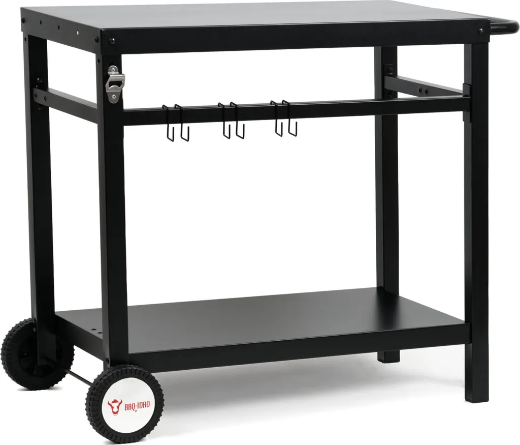Chariot de barbecue BBQ-Toro 85x50x81 cm en métal avec plateau de travail