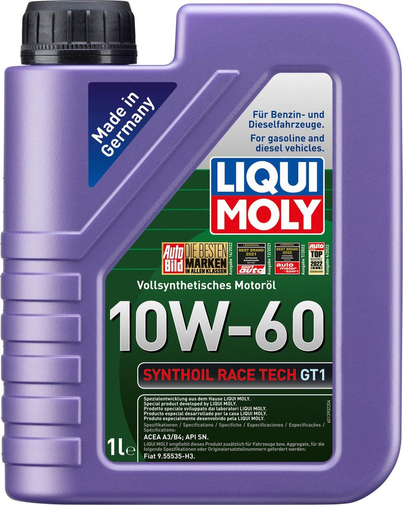 LIQUI MOLY Synthoil Race Tech GT1 für 10W-60 1 Liter Produktbild 