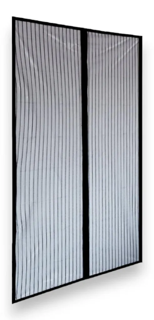 Moustiquaire magnétique noire 120x160 cm avec fermeture automatique aimantée