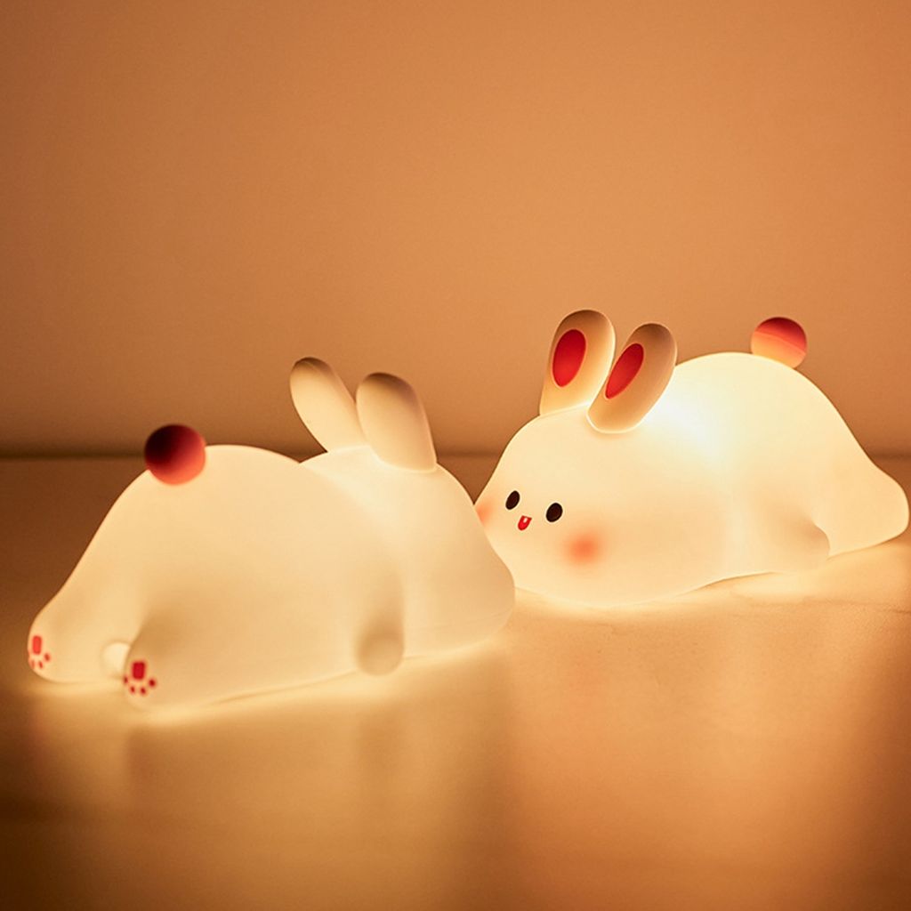 Silikon Hasen Lampe, Niedliches Cartoon Häschen Nachtlicht, Produktbild 10
