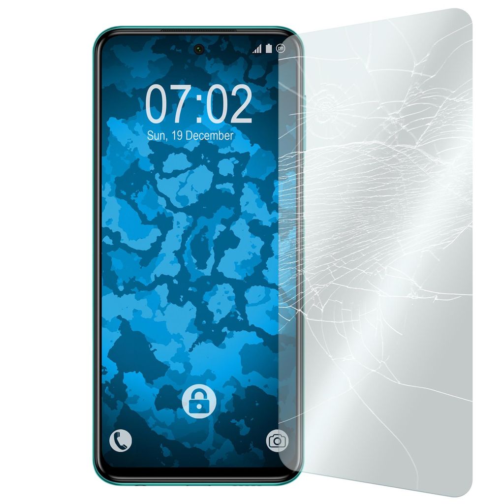 1er-Pack PhoneNatic Glas-Folie klar kompatibel mit Xiaomi Poco M2 Pro - Panzerglas für Poco M2 Pro
