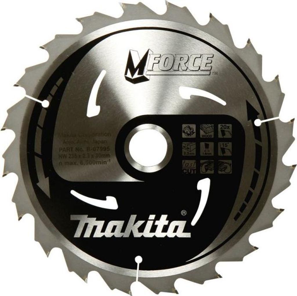 Makita Kreissägeblatt M-FORCE 235/30 mm, 24 Zähne, 1,6 mm, Holz