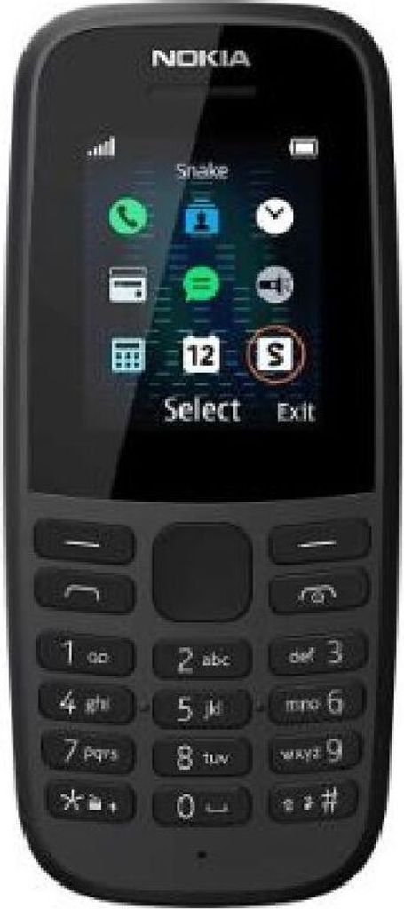 Nokia 105, TA-1174, Dual SIM, czarny Zdjęcie produktu 