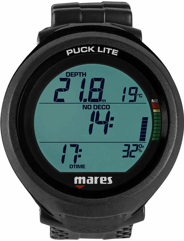 Ordinateur de plongée Mares Puck Lite - Écran LCD lisible et mode Nitrox