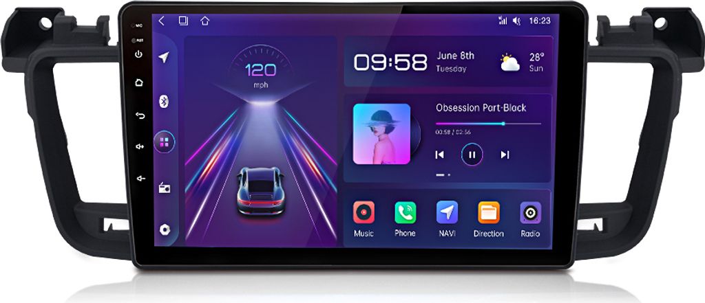 9''Android12 DAB+ Autoradio Für Peugeot 508 2011-2018 GPS Navi SWC WIFI DSP BT 1+32G 4 Kern