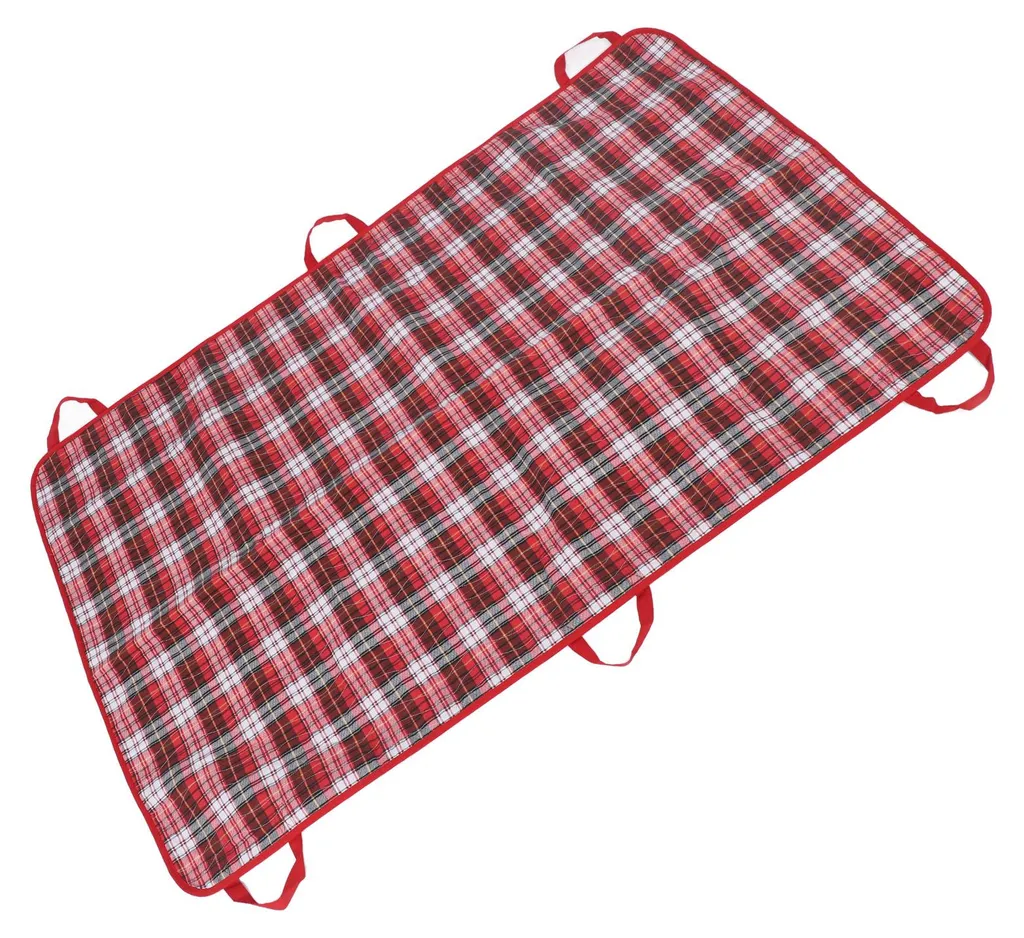 Alèse de transfert réutilisable rouge 90x150 cm avec poignées solides - 10