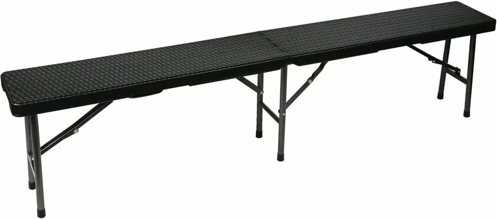 Panca Pieghevole 180cm Effetto Rattan | Robusta e Portatile per Esterni