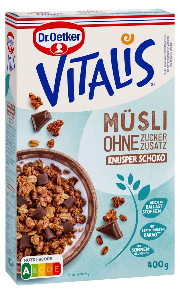 Oetker Vitalis senza zuccheri aggiunti muesli croccante al Immagine del prodotto 