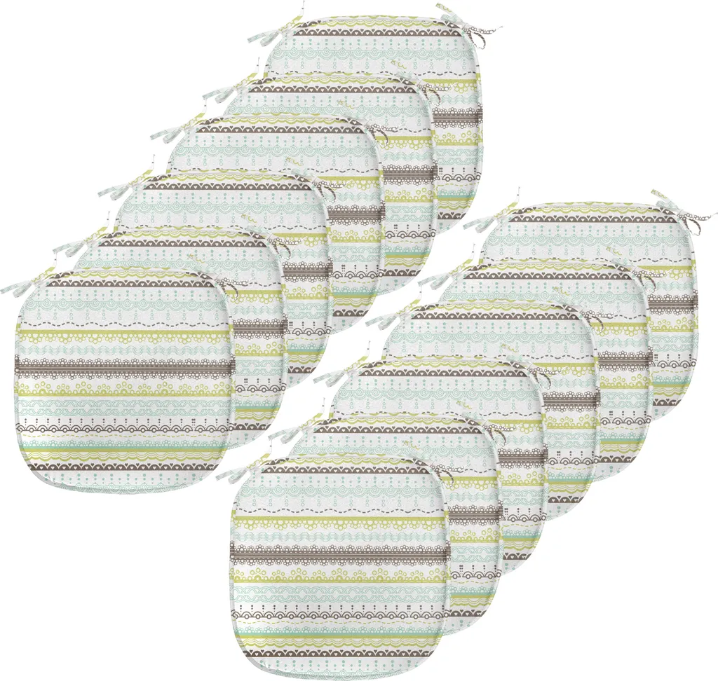 Set 12 Cuscini Sedie 40x40 ABAKUHAUS Impermeabili Pizzo Giallo Verde