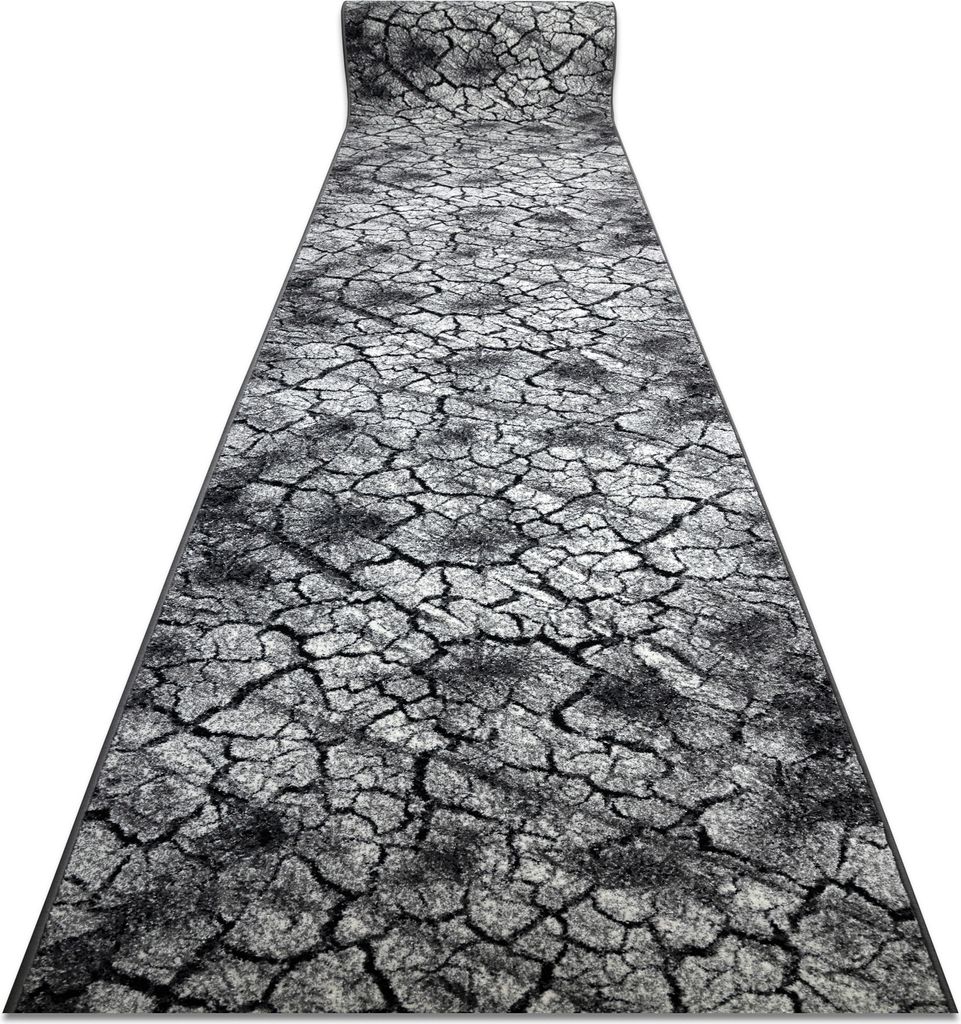 Läufer SILVER Terra rissiger Boden grau 100cm Grau 100x110 cm