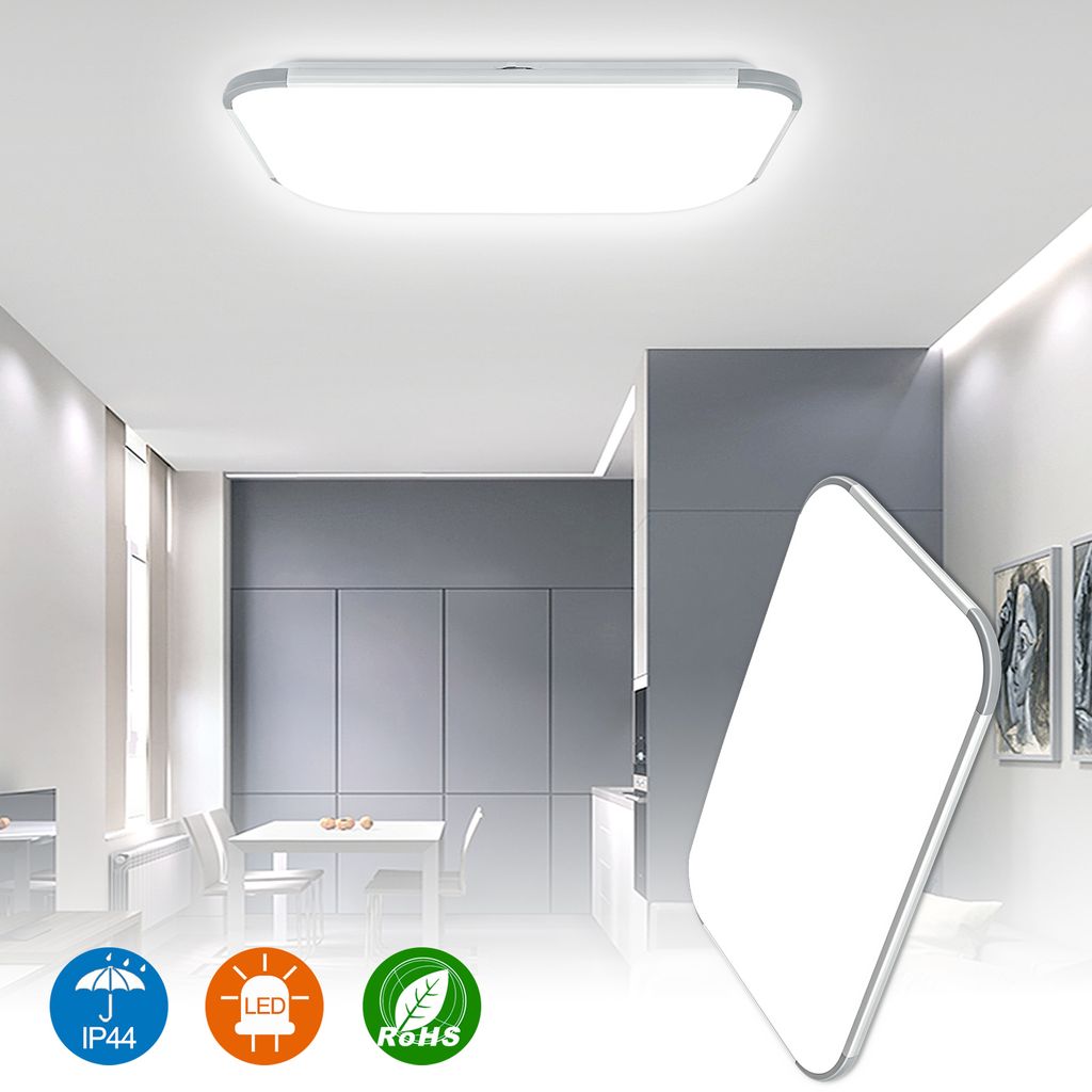 12W LED Deckenleuchte Deckenlampe Wohnzimmer Küche Panel Warmweiß IP44 A++ 