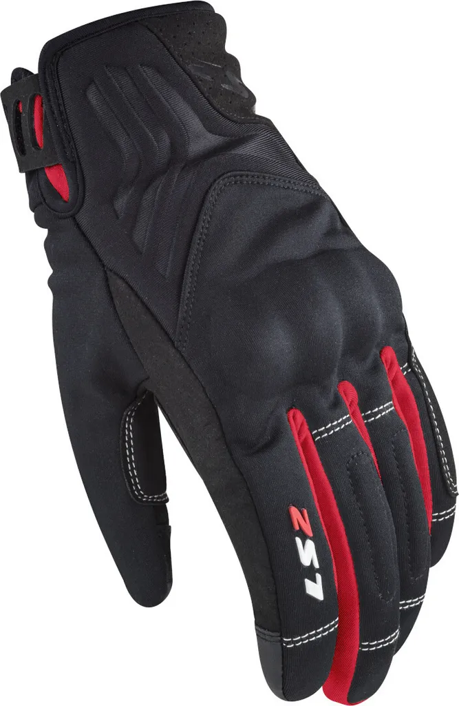 Gants LS2 Jet II étanches avec coque de protection noir rouge 2XL
