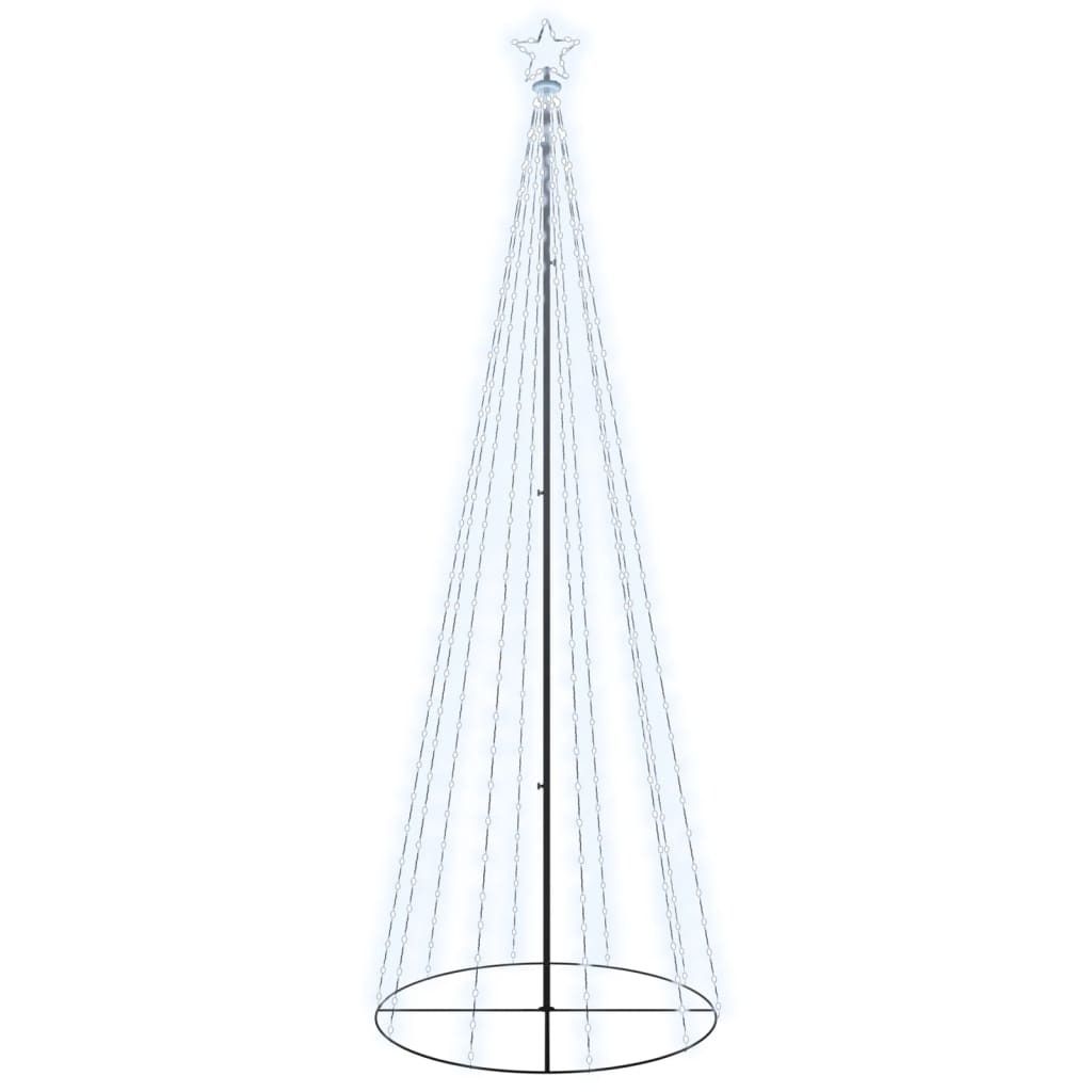 vidaXL Choinka LED w kształcie stożka zimna biel 310 LED Zdjęcie produktu 