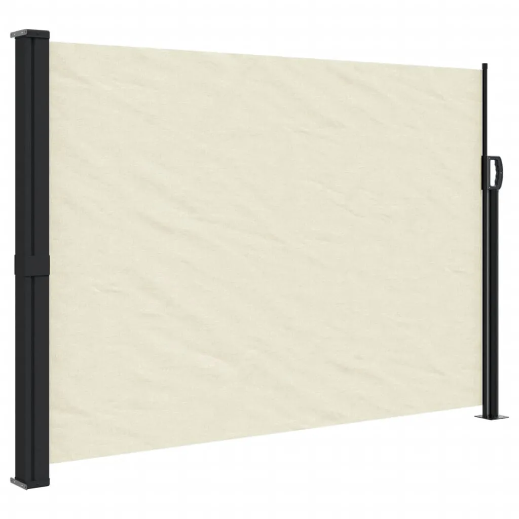 vidaXL Tenda laterale estensibile Crema 140x500 cm