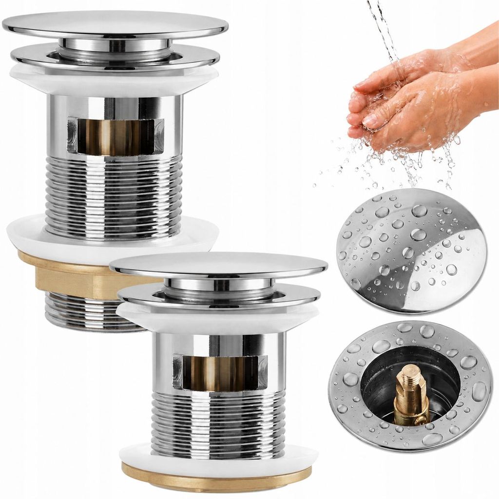 Set di 2 sifoni a scomparsa per lavabi, diametro 40,5 mm, Immagine del prodotto  Immagine generata dall'IA