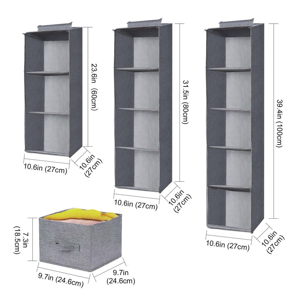 Hängeregal Kleiderschrank Organizer mit 3 Fächer