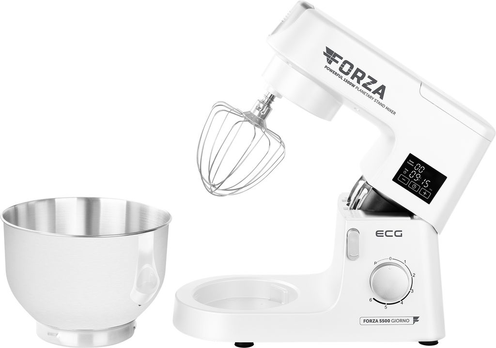 ECG FORZA 5500 G B | 6,5 l | 1500 W | Weiß | Schleifen | Mischen | LED-Anzeige | Edelstahl | Aluminium |