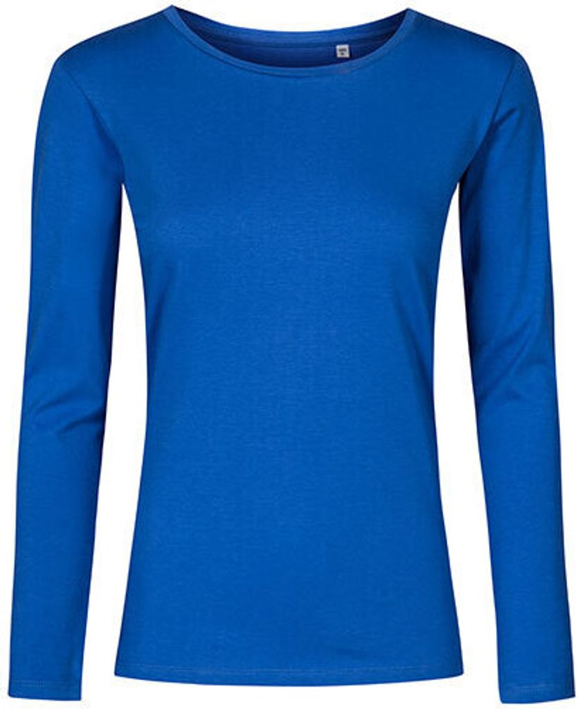 X.O Rundhals Langarmshirt Plus Size Damen, Azurblau, XXXL Produktbild 