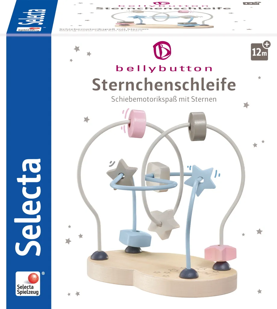 Jouet d'éveil en bois Selecta 64019 Boucle d'étoiles de 18 cm