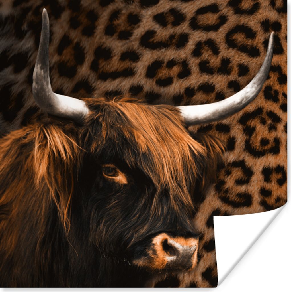 MuchoWow Poster Panther Druck - Highlander - Design 100x100 cm - Babyzimmer