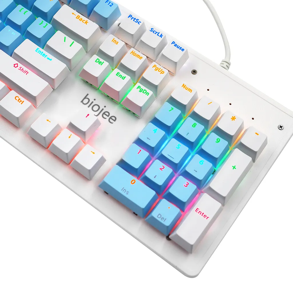 Clavier Mécanique Rétroéclairé LED avec Switches Bruns et Blancs - 4