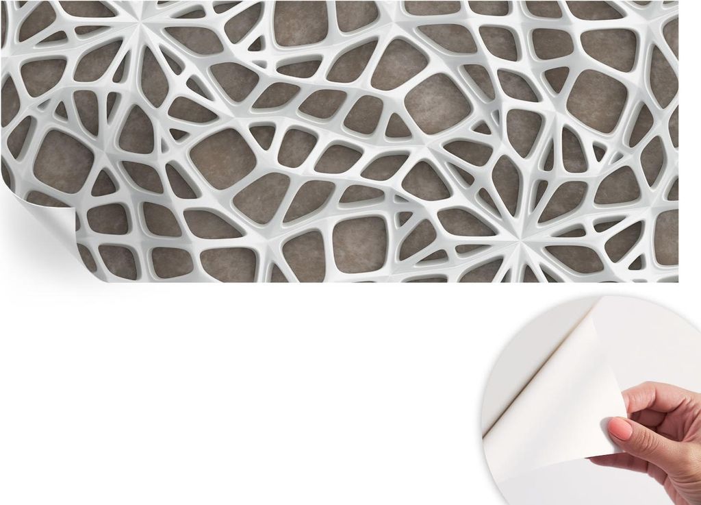 Selbstklebende Wandtapete - Dekorative Tapete für Wohnzimmer - Klebefolie für Wandbilder - Tapetenfolie für Wanddekoration - 208x146 cm - Geomet...