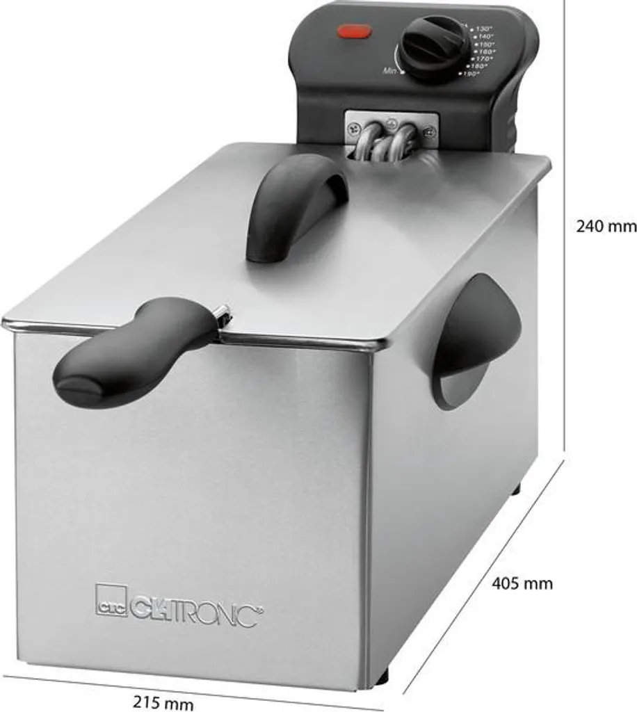 Friteuse en acier inoxydable 3L Clatronic FR 3586 - Cuisson précise - 14