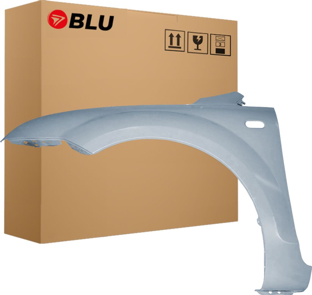 BLU Kotflügel Passend für Ford FOCUS MK2 II D1 Links Silber MaschineSilber | 2004-2008 | Vorderseite Vorne | Lackiert | Einbaufertig