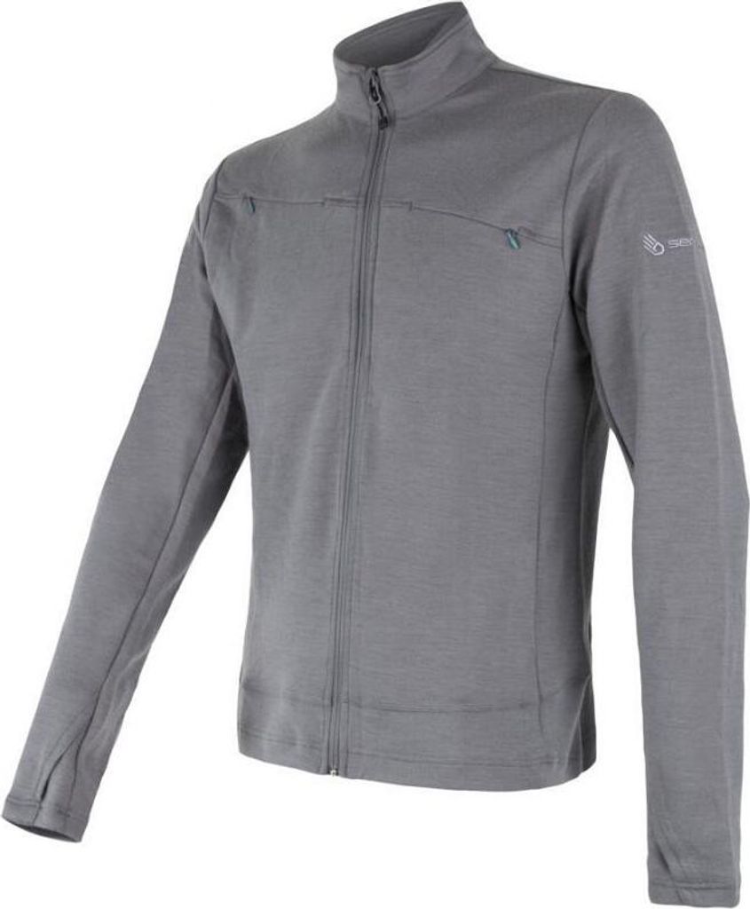 Sweatshirt Sensor Merino Upper Herren durchgehender Reißverschluss grau größe S 18200035-00