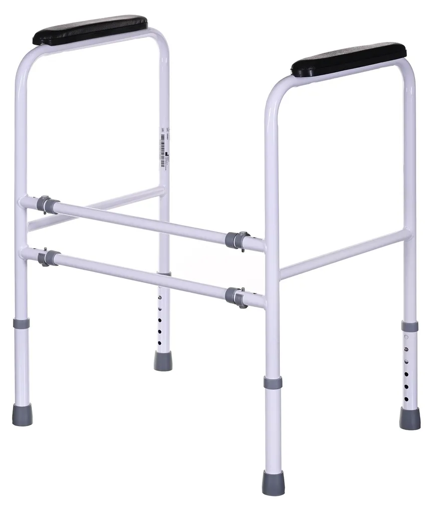 Barre d'appui pour se relever des toilettes en acier blanc 60cm ERGO