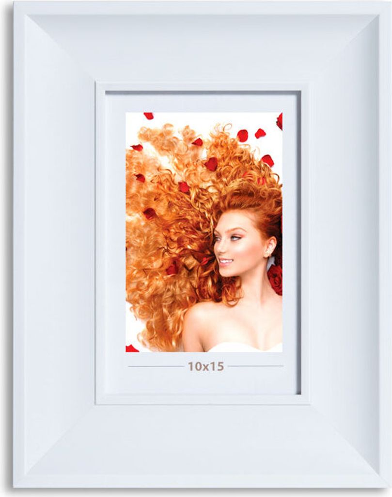Bilderrahmen Lifestyle Foto Rahmen Collage quadratisch Wanddeko Poster 40D - Farbe: Weiss | Format: 10x15