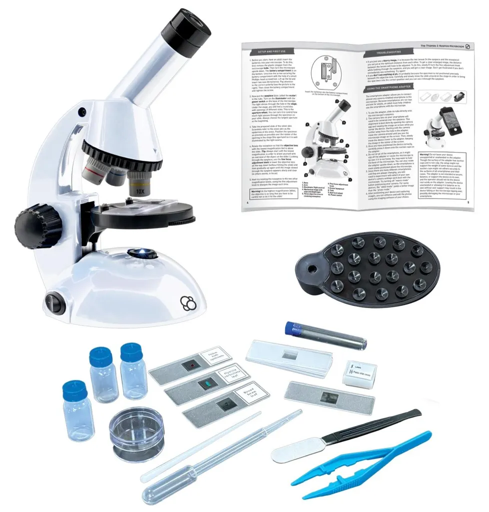 Kit Microscope STEM pour Découverte Biologie et Observation Smartphone