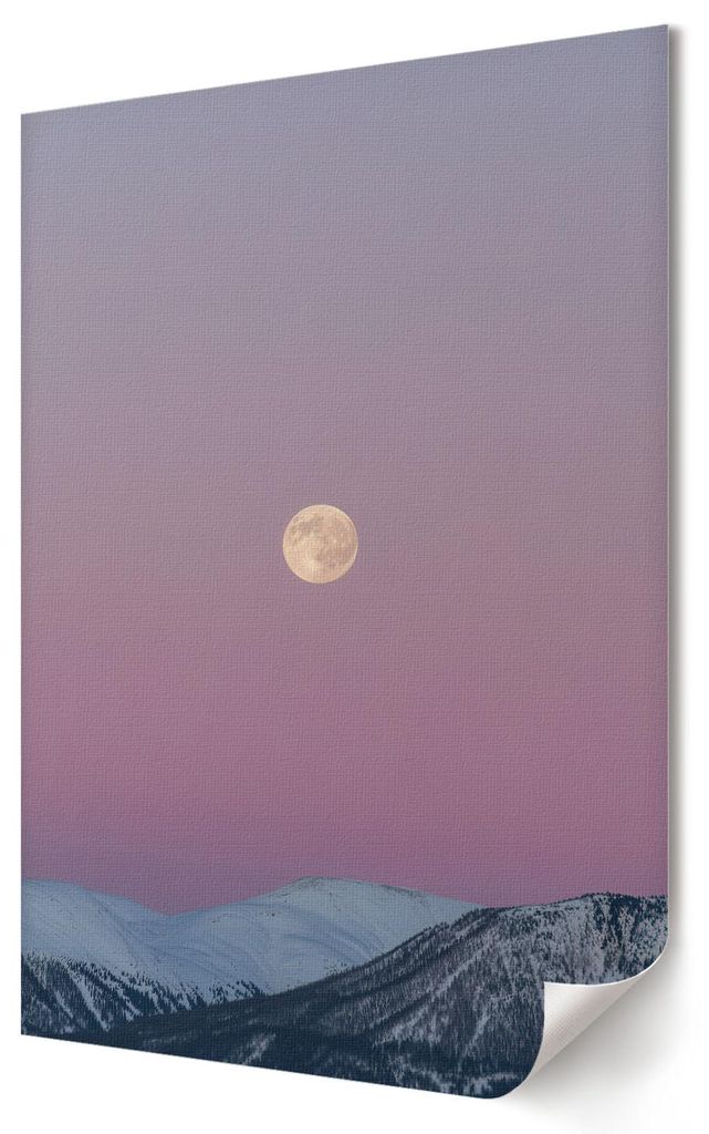 Bergdämmerung- Kunstdruck A2 (42x59 cm) - Klassisch, romantisch- Wandbild für Wohnzimmer Schlafzimmer & Flur, Modernes Poster Wanddeko, Ungerahmt