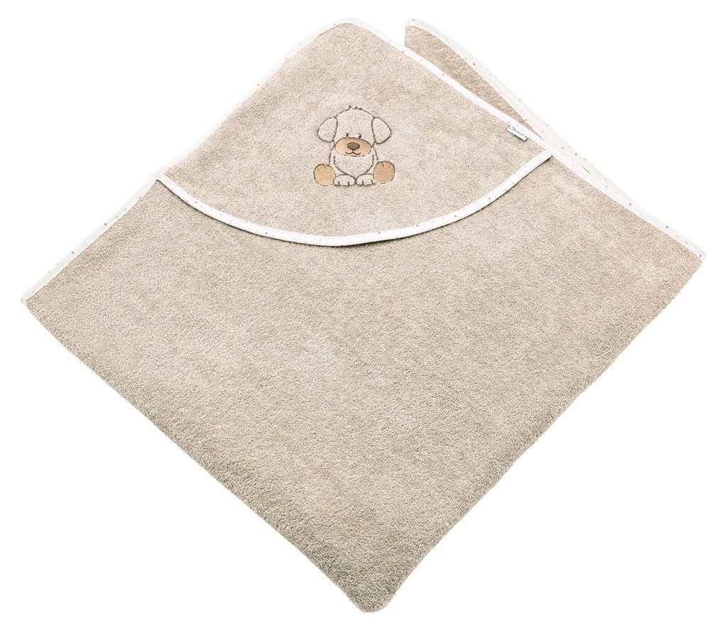 Sterntaler Kapuzenbadetuch 100x100 cm HUND Lucky Produktbild 