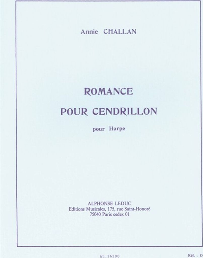 Challan A. Romance Pour Cendrillon Harpe (Collection Rougeron)