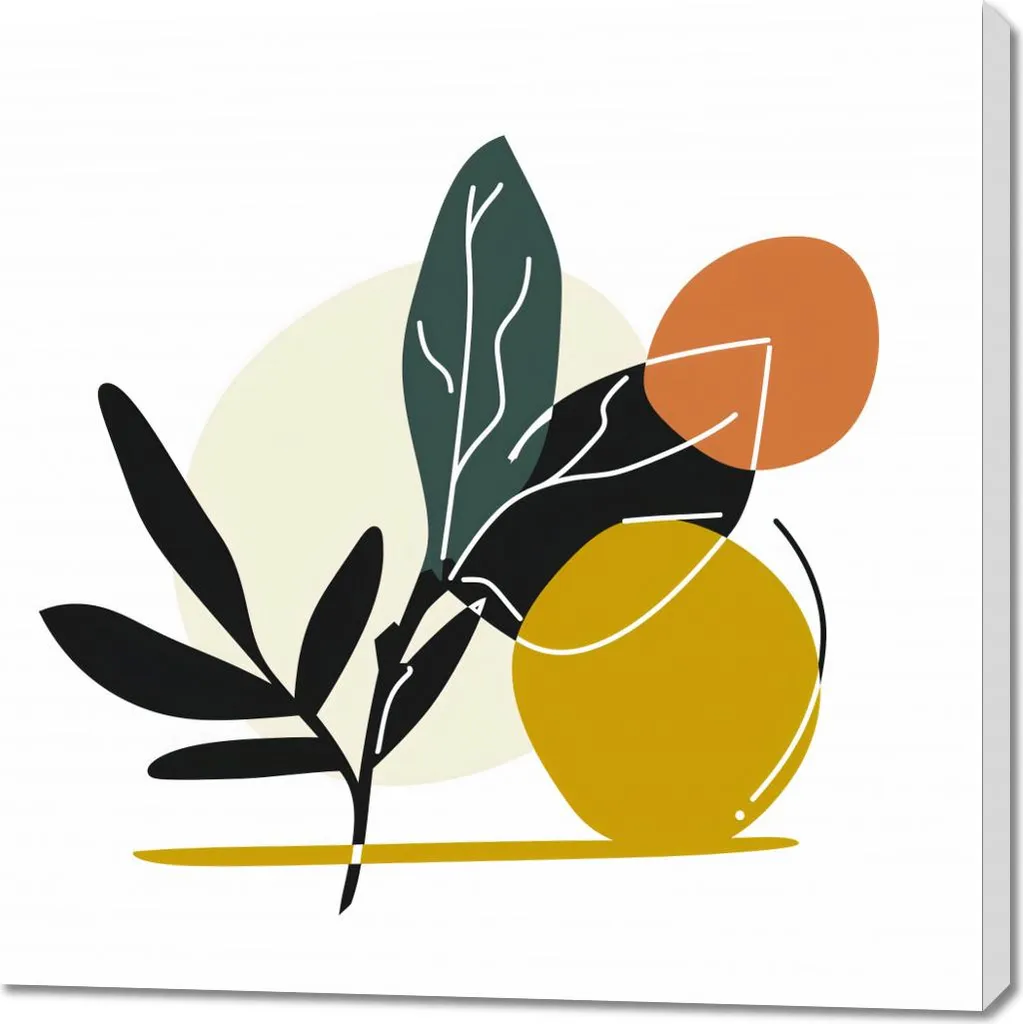 Tableau Carré 100x100 cm Élégance Florale - Toile de Qualité Premium